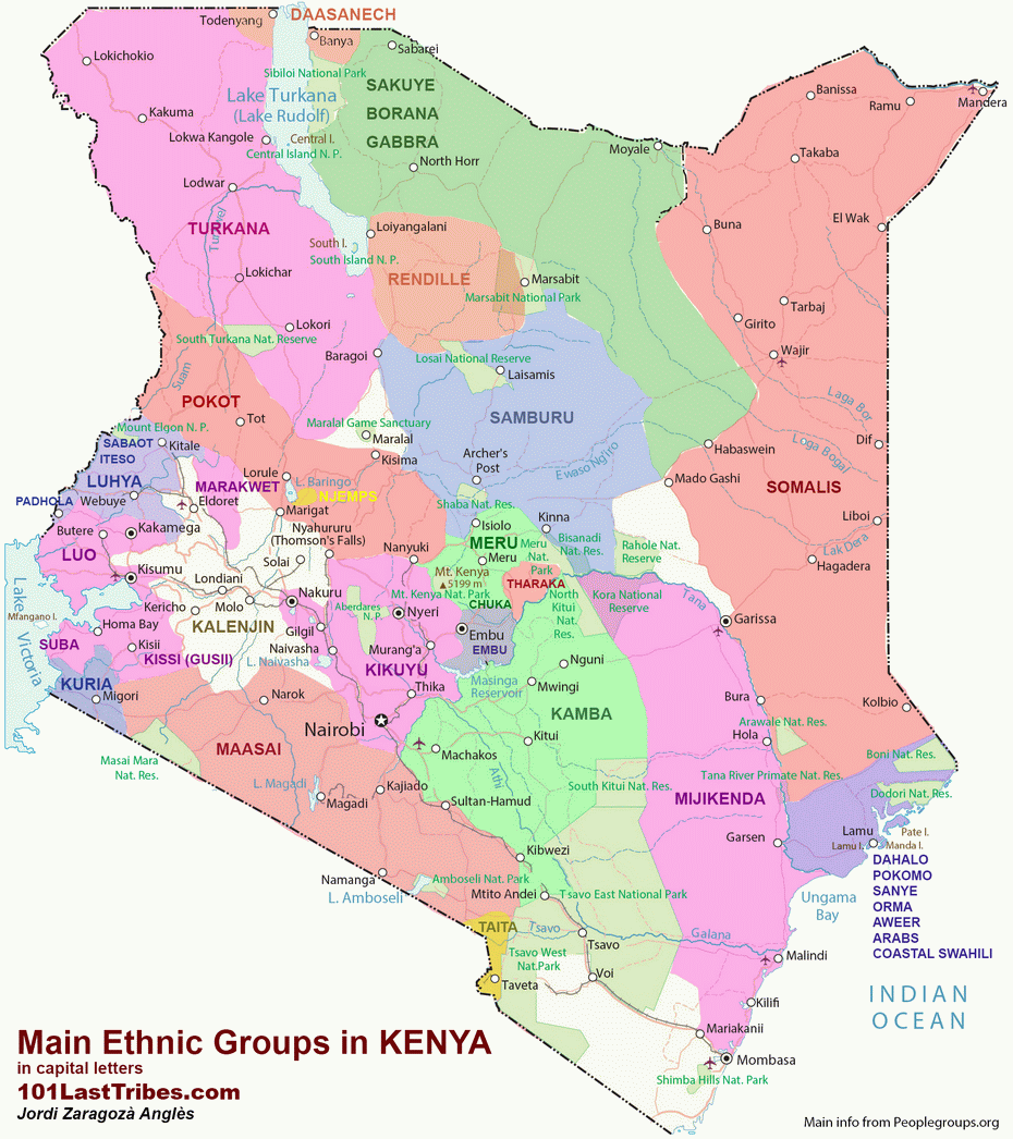 Kenya Ethnic Map