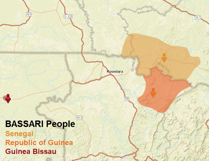 Bassari people Map