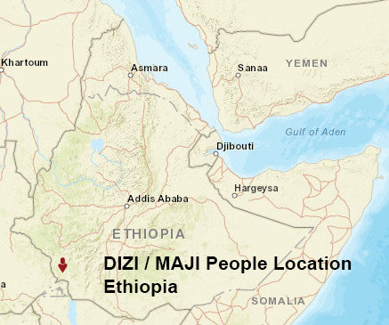 Dizi - Maji people map