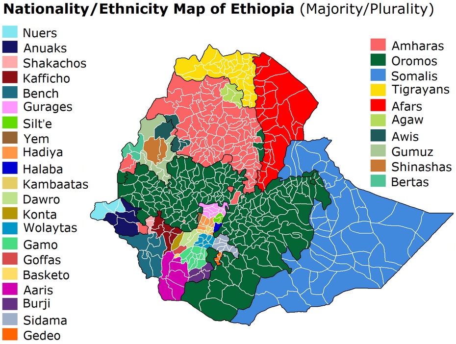 Ethiopia Ethnic map