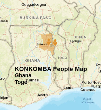 Konkomba people map