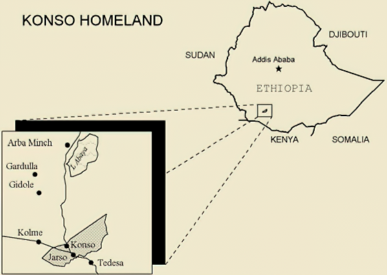 Konso people map