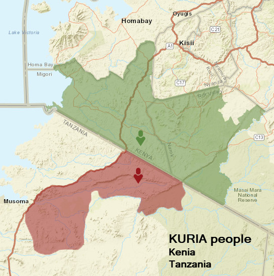 Kuria people Map
