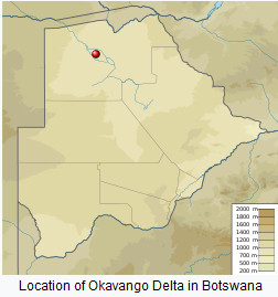 Okavango delta location