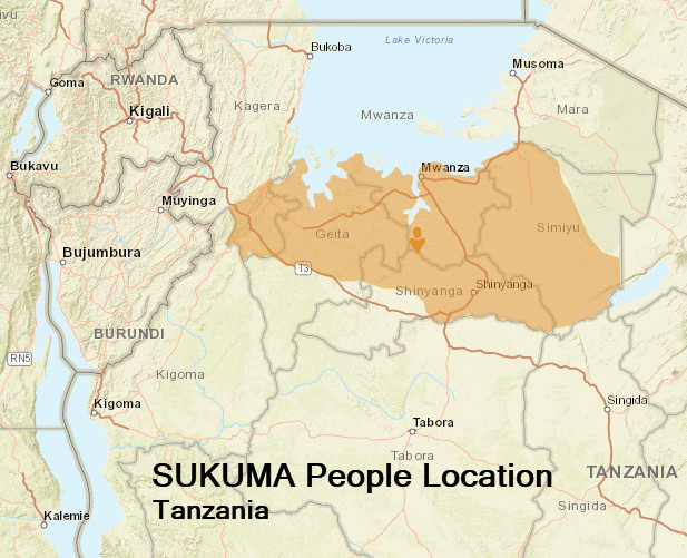 Sukuma people Map
