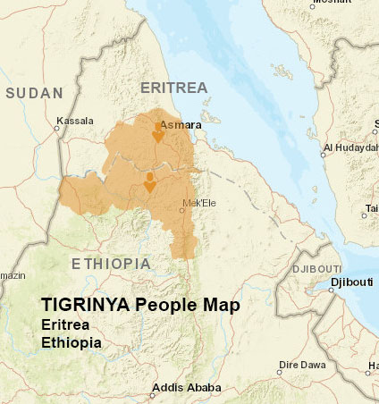 Tigrinya people map