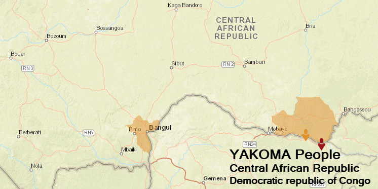 Yakoma people map