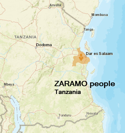 Zaramo people map