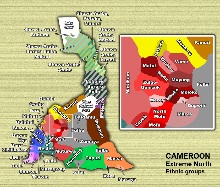 Cameroon Ethnic map
