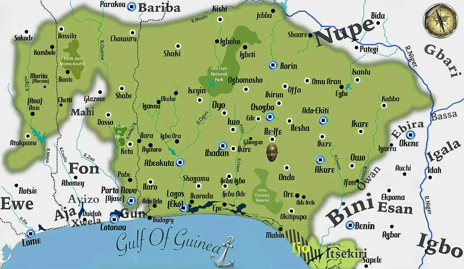 Yoruba cultural map