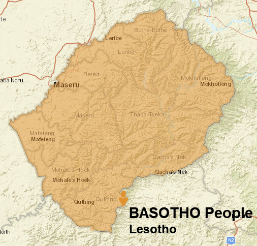 Basotho people Map
