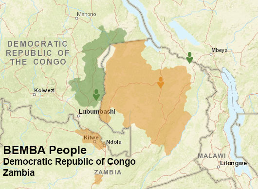 Bemba People map