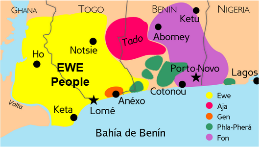 Ewe people map
