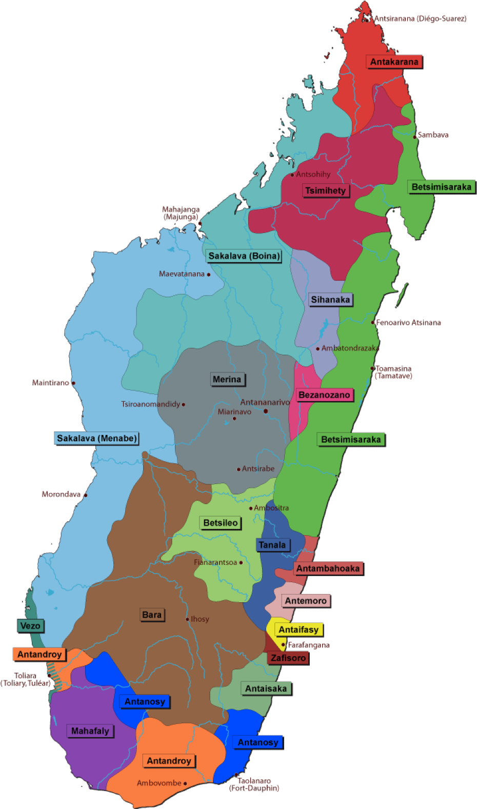 Madascar Ethnic map