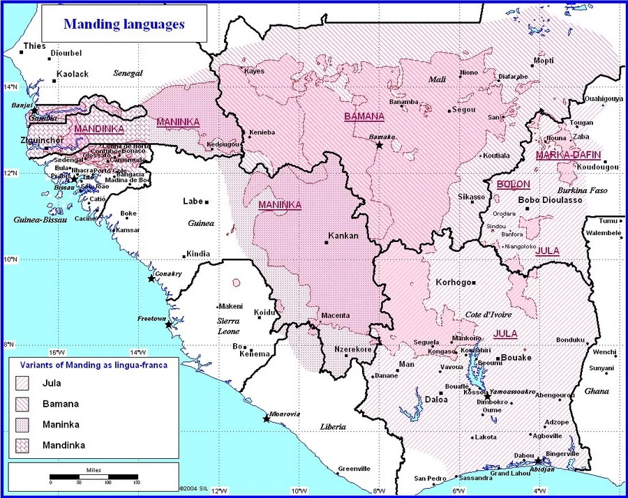Mande language Map