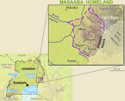 Masaba - Bagisu map