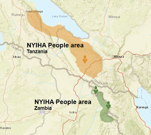 Nyiha people map