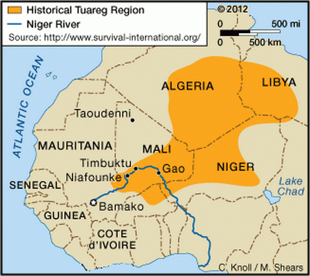Tuareg people Map